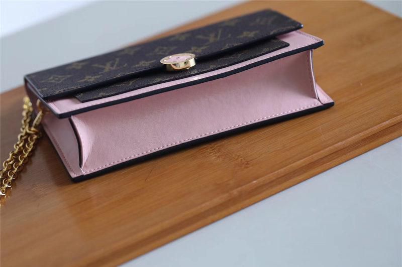 #m67405 l**is V*t*n 2019 cruise flore chain wallet - magnolia