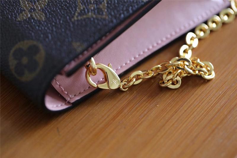 #m67405 l**is V*t*n 2019 cruise flore chain wallet - magnolia