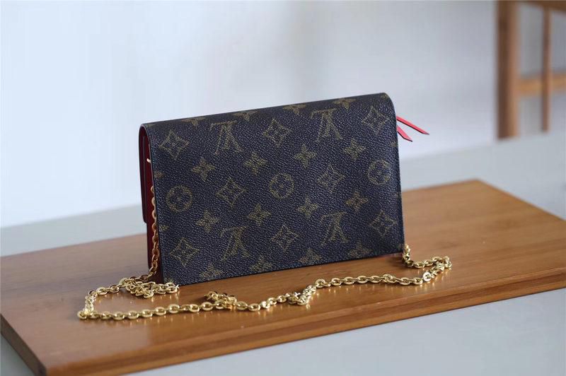 #m67406 l**is V*t*n 2019 cruise flore chain wallet - red