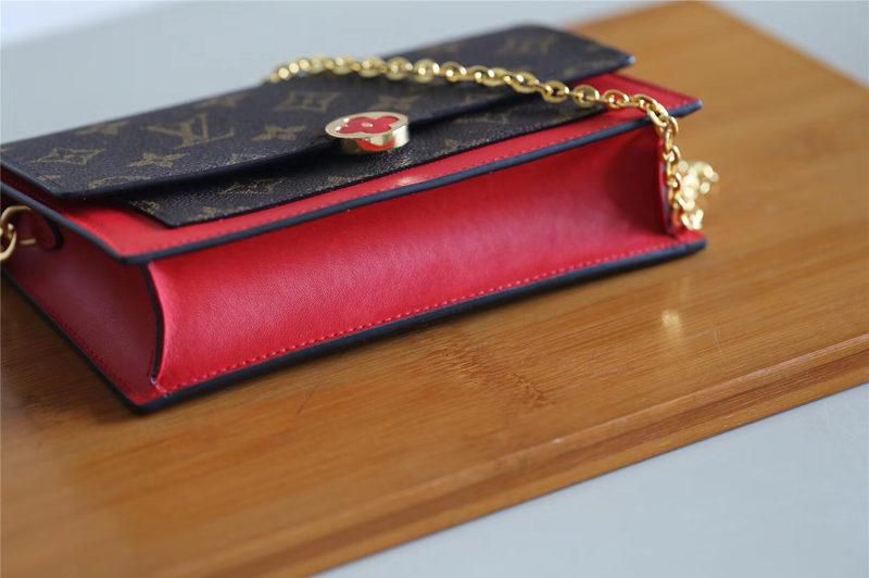 #m67406 l**is V*t*n 2019 cruise flore chain wallet - red