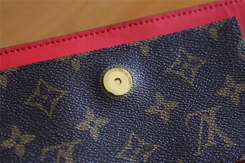 #m67406 l**is V*t*n 2019 cruise flore chain wallet - red