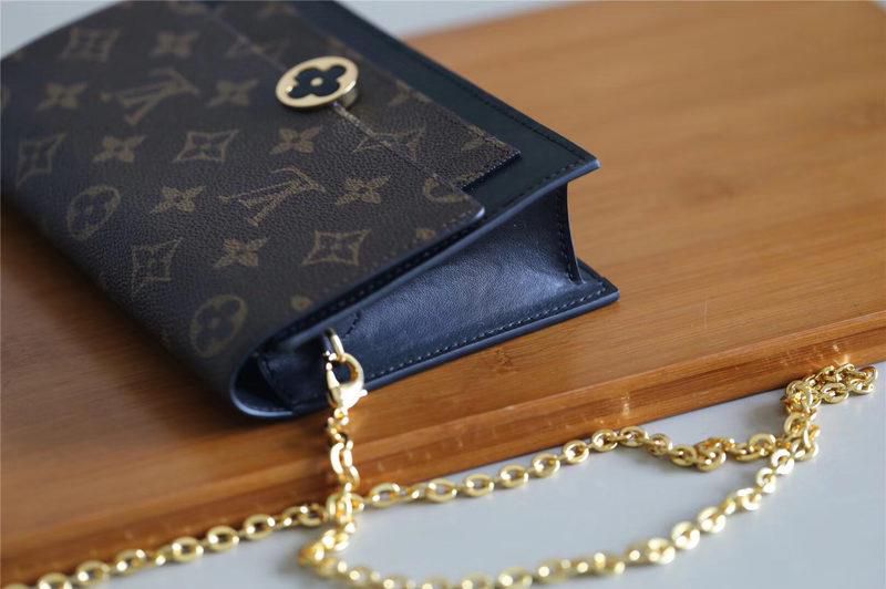 #m67407 l**is V*t*n 2019 cruise flore chain wallet - black