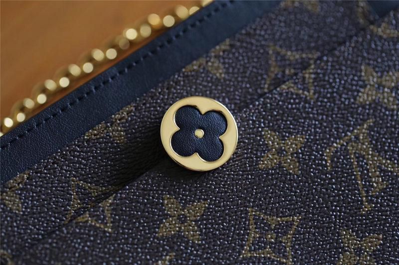 #m67407 l**is V*t*n 2019 cruise flore chain wallet - black