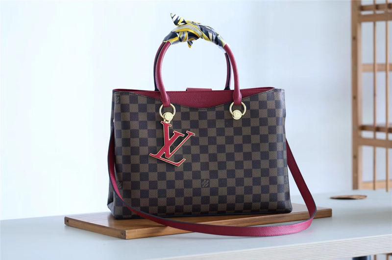 #n40052 l**is V*t*n 2018 premium damier ebene canvas lv riverside-lie de vin