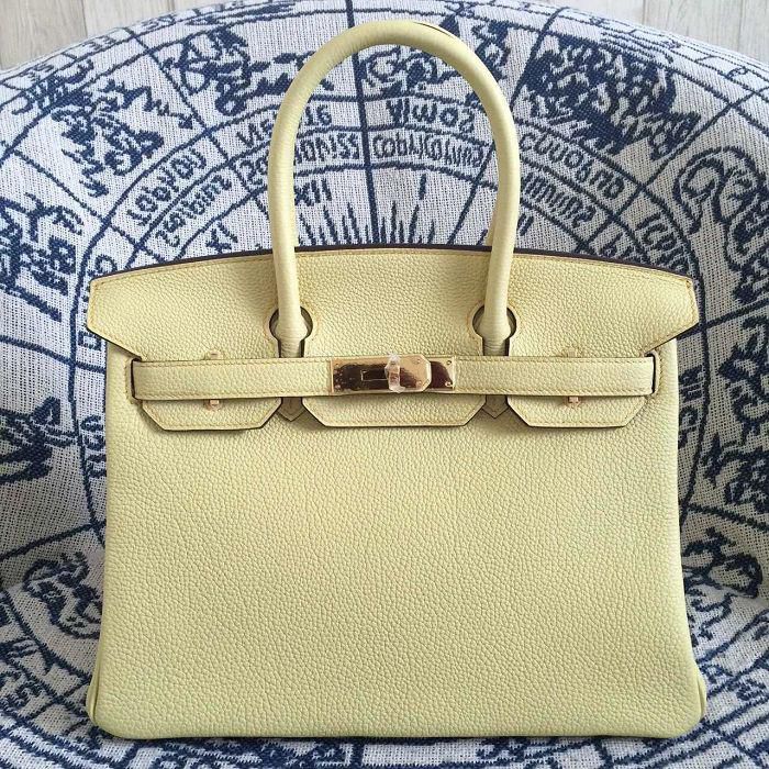 #hb52001 H**mes premium collection 35cm birkin togo leather-yellow
