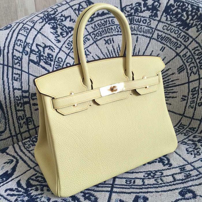 #hb52001 H**mes premium collection 35cm birkin togo leather-yellow