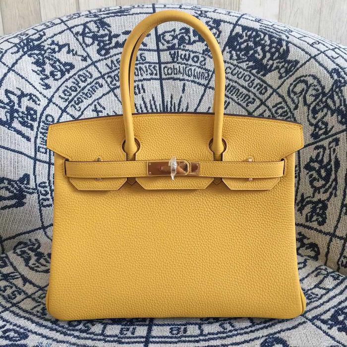 #hb52002 H**mes premium collection 35cm birkin togo leather-yellow