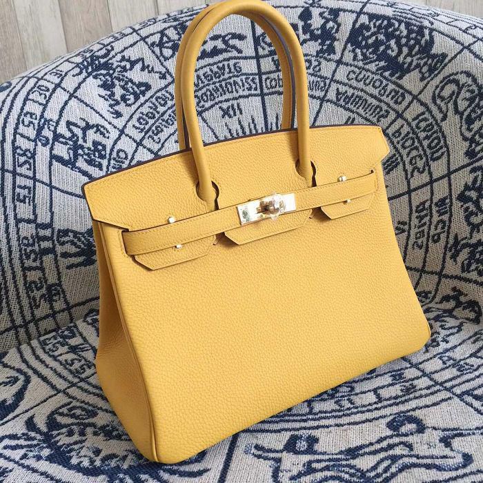 #hb52002 H**mes premium collection 35cm birkin togo leather-yellow