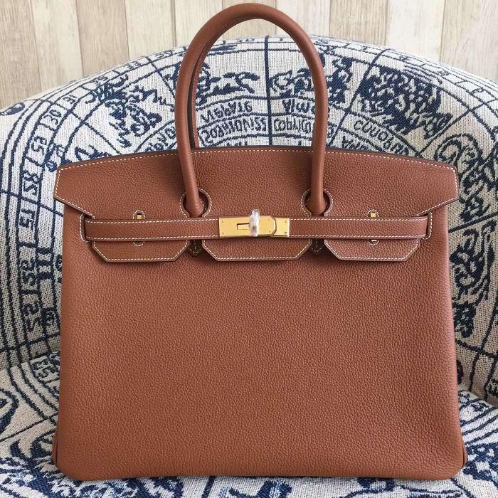 #hb52004 H**mes premium collection 35cm birkin togo leather-brown