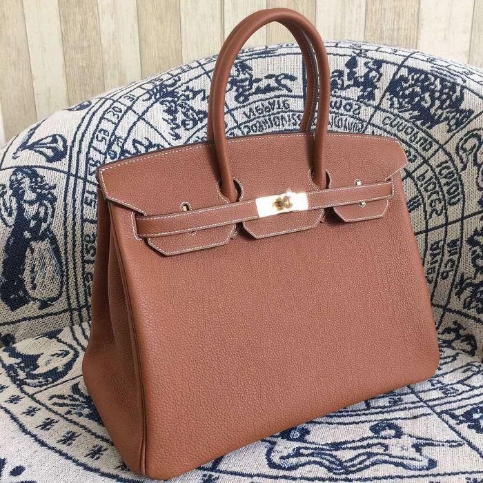 #hb52004 H**mes premium collection 35cm birkin togo leather-brown