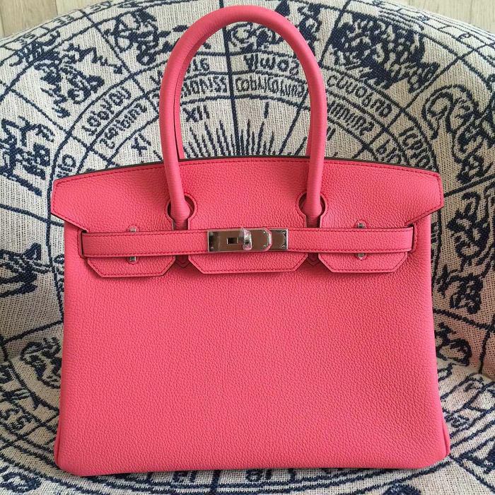 #hb52005 H**mes premium collection 35cm birkin togo leather-hot pink