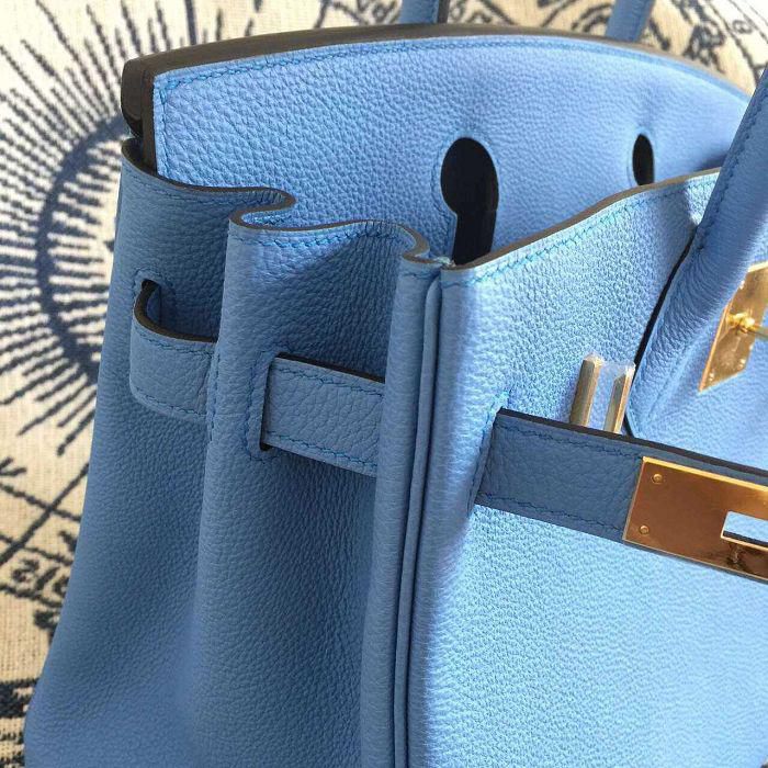 #hb52007 H**mes premium collection 35cm birkin togo leather-blue