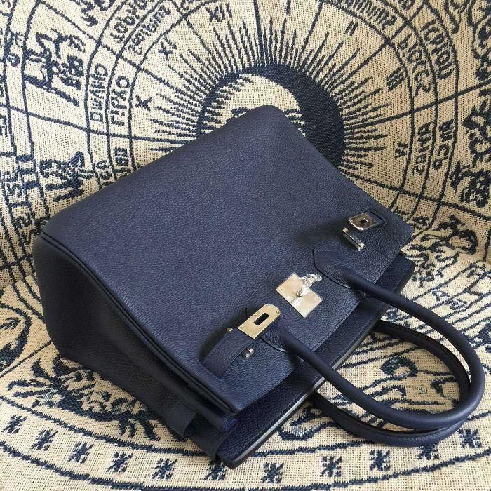 #hb52011 H**mes premium collection 35cm birkin togo leather-dark blue