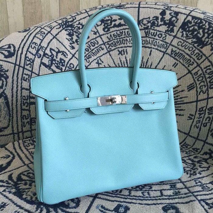 #hb52017 H**mes premium collection 35cm birkin togo leather-blue