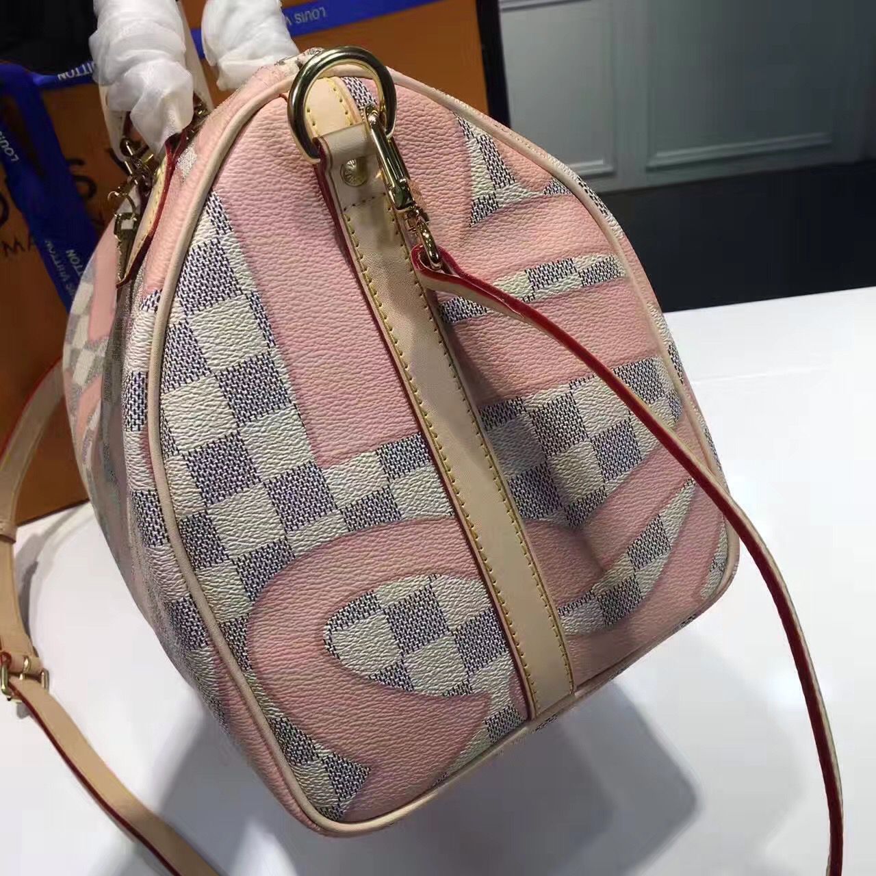 n41052 l**is V*t*n 2017 premium damier azur speedy bandoulière 30