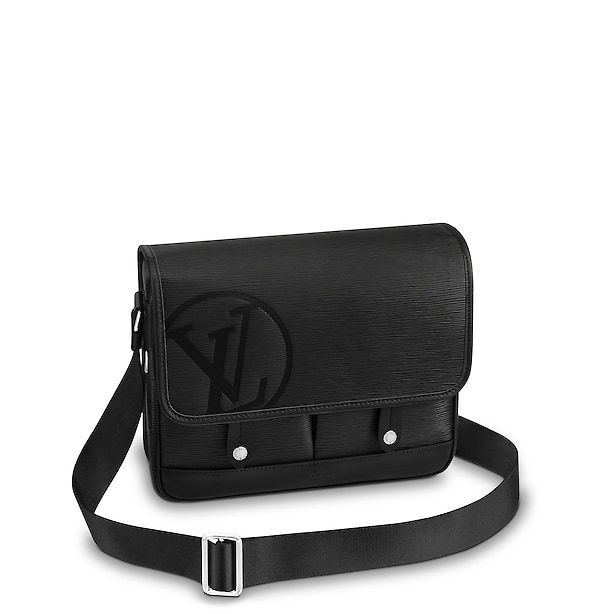 #m53492 l**is V*t*n 2018 men epi cowhide leather messenger bag-noir