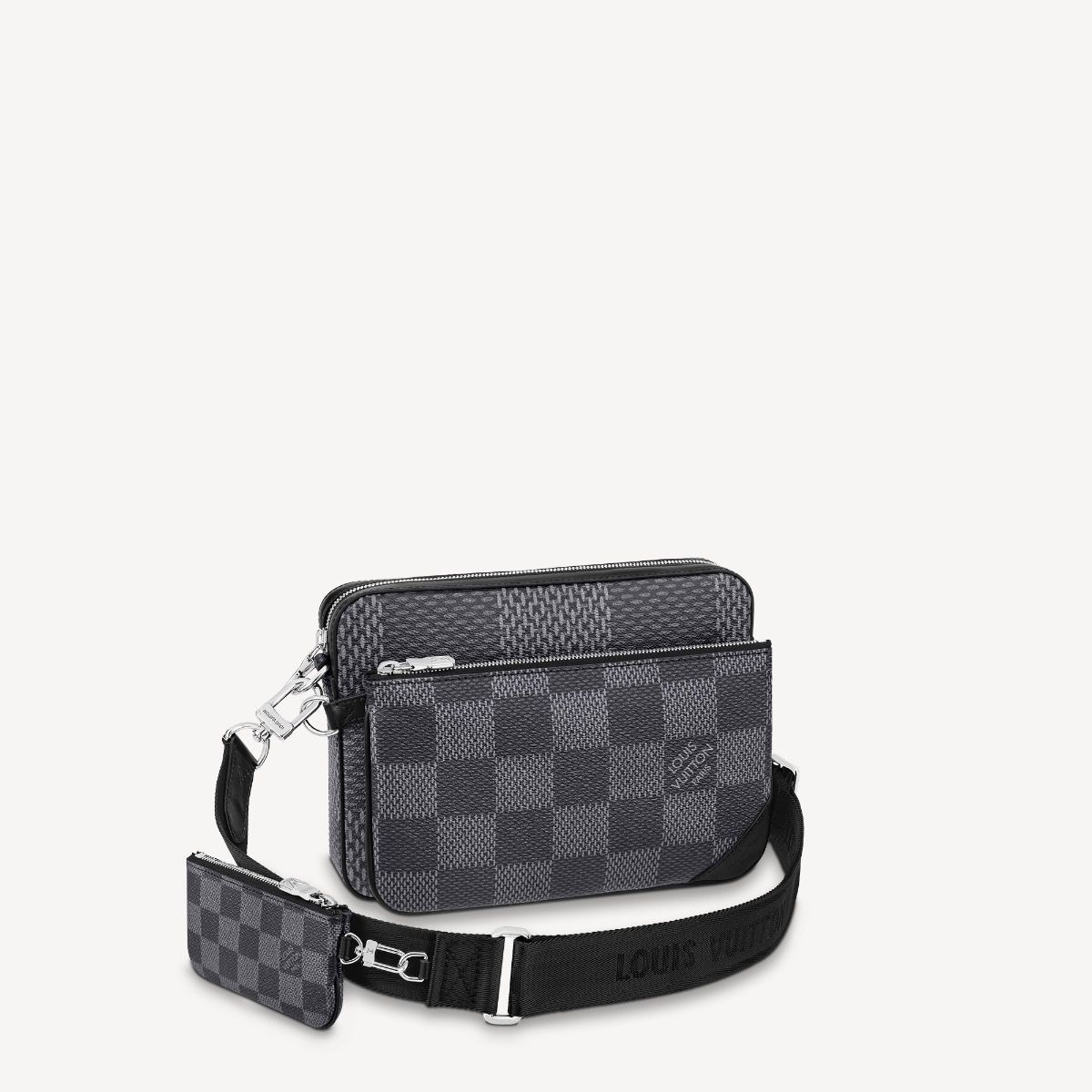 #n50017 l**is V*t*n damier graphite trio messenger