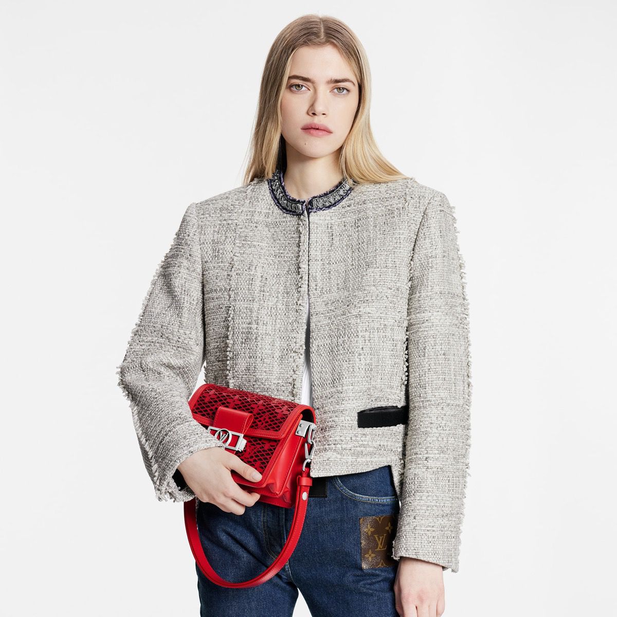 #m20359 l**is V*t*n monogram lace dauphine mini handbag