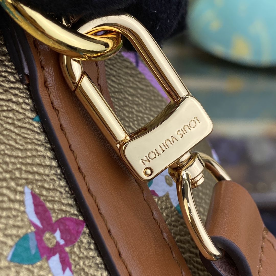 #m21317 l**is V*t*n flower patterned canvas speedy bandoulière 25 bag