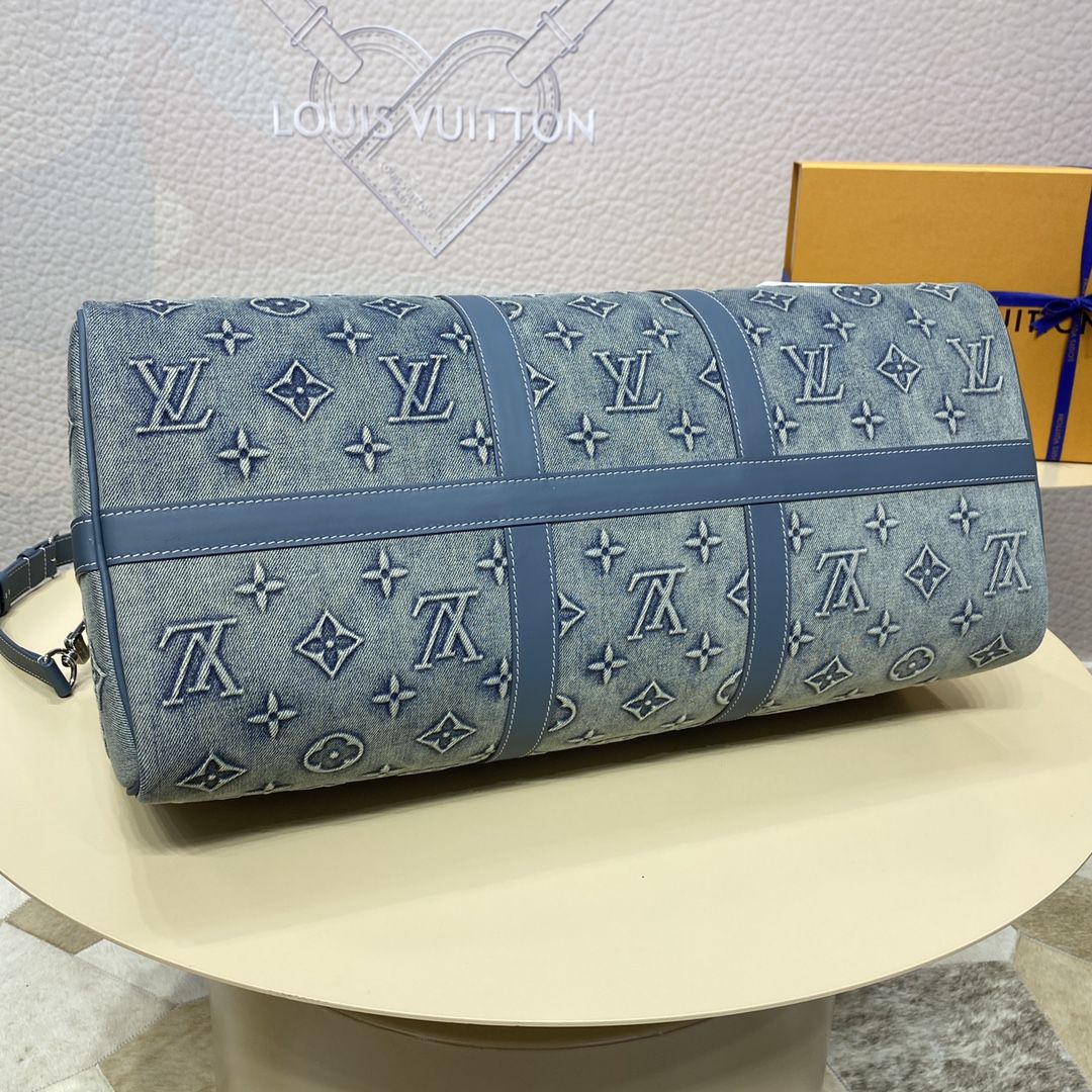 #m22532 l**is V*t*n monogram denim keepall bandoulière 50