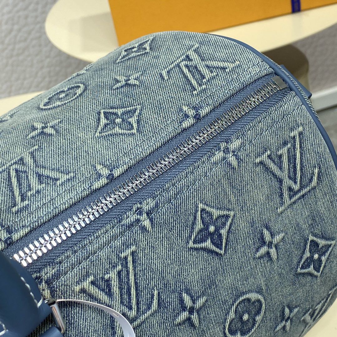 #m22532 l**is V*t*n monogram denim keepall bandoulière 50