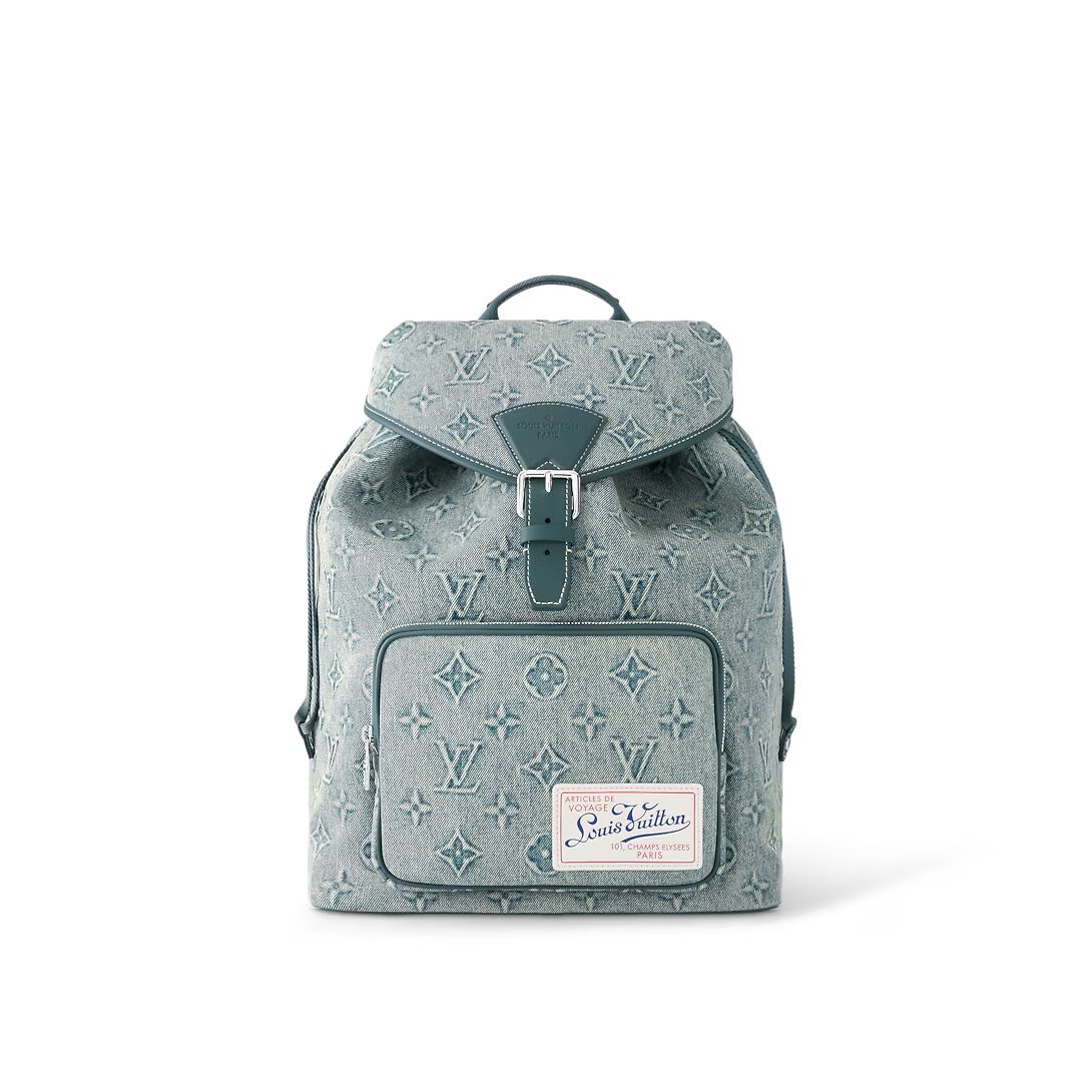 #m22534 l**is V*t*n monogram denim montsouris backpack