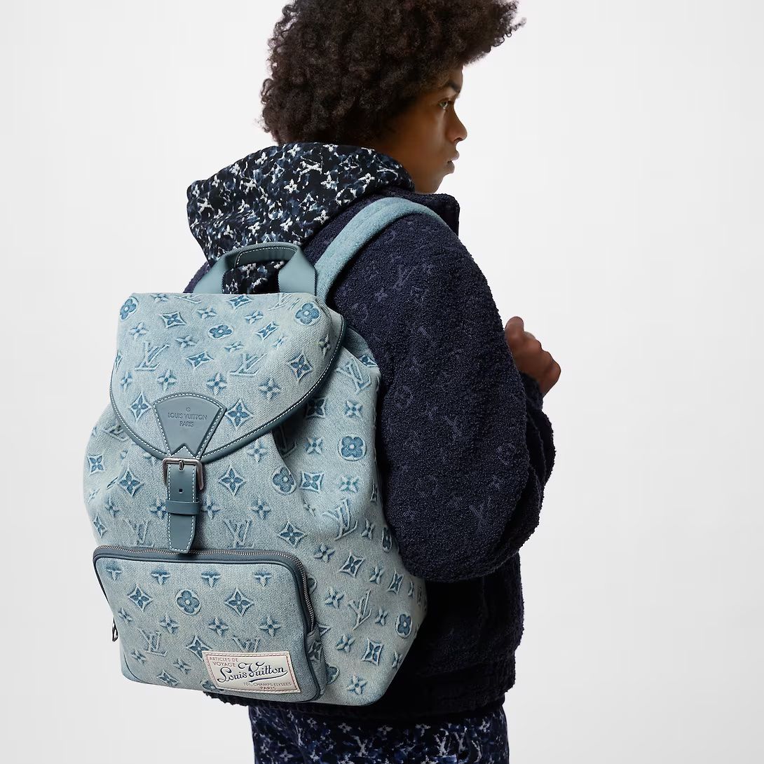 #m22534 l**is V*t*n monogram denim montsouris backpack