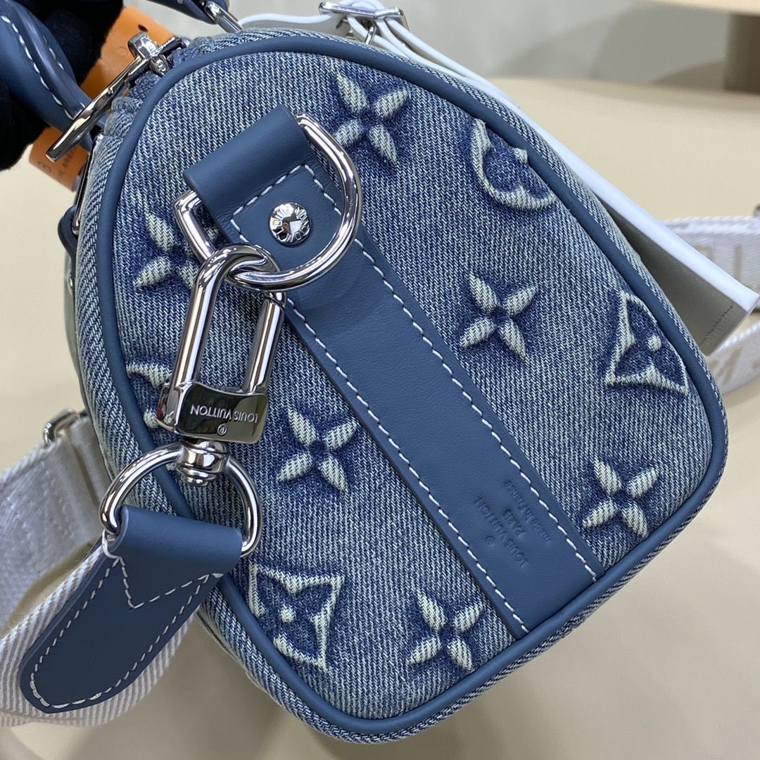 #m22762 l**is V*t*n monogram denim keepall bandoulière 25