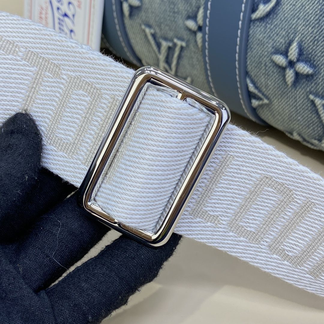 #m22762 l**is V*t*n monogram denim keepall bandoulière 25