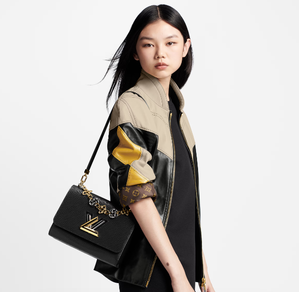 m22773 l**is V*t*n epi twisted flower mm handbag black