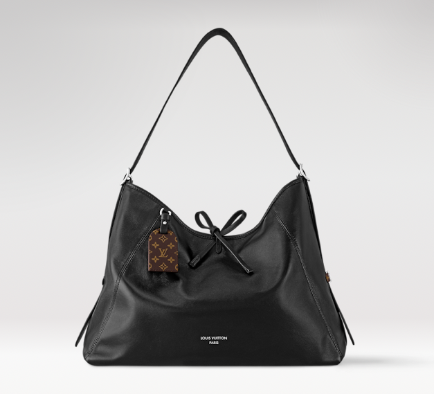 #m25143 l**is V*t*n leather carryall dark mm bag-black