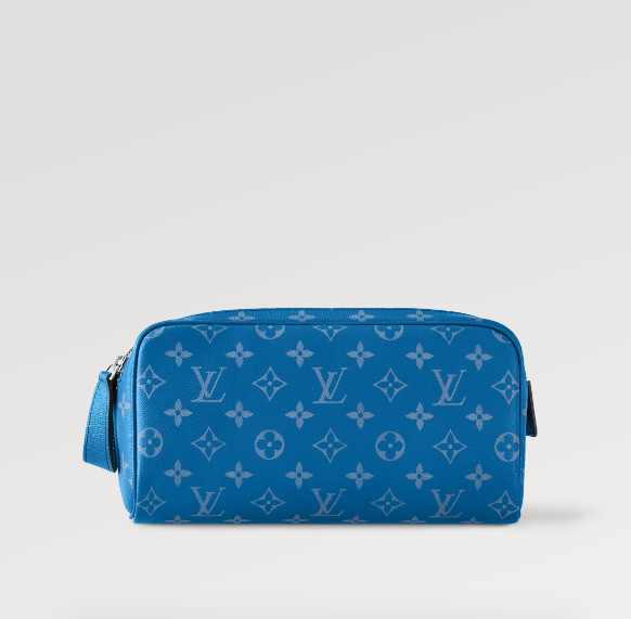 m31013 l**is V*t*n monogram canvas taigarama dopp kit blue