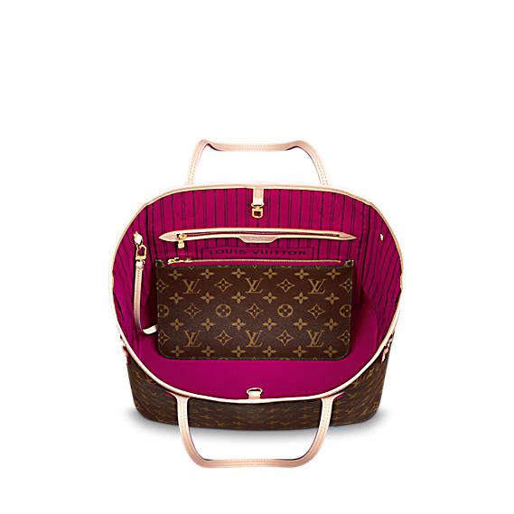 #m41178 l**is V*t*n 2015 monogram neverfull mm with pochette-pivoine