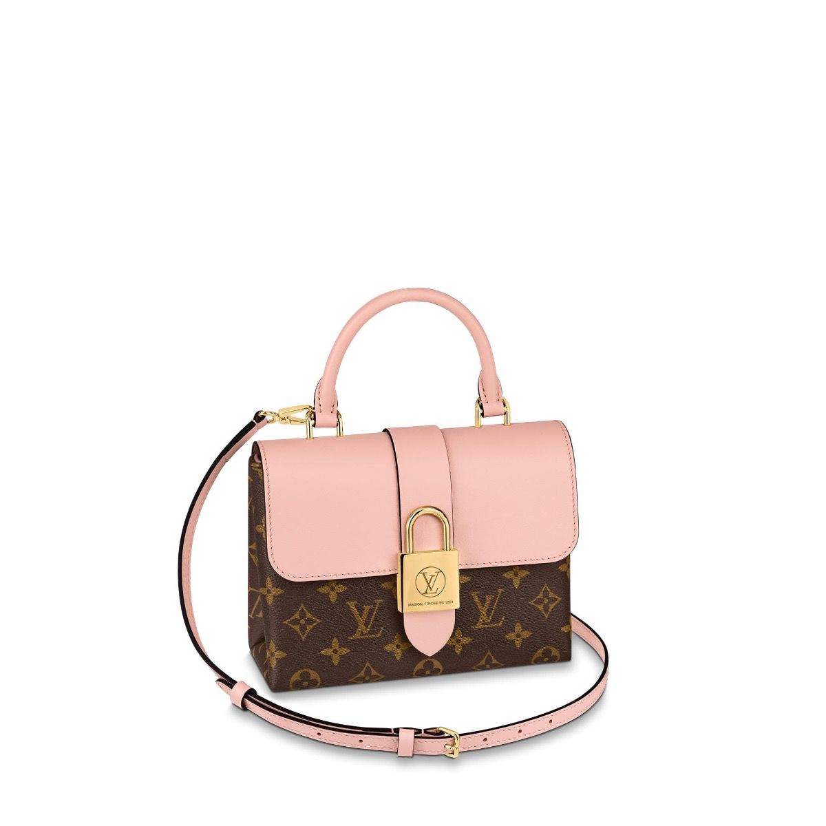 #m44080 l**is V*t*n monogram canvas locky bb-rose poudré pink