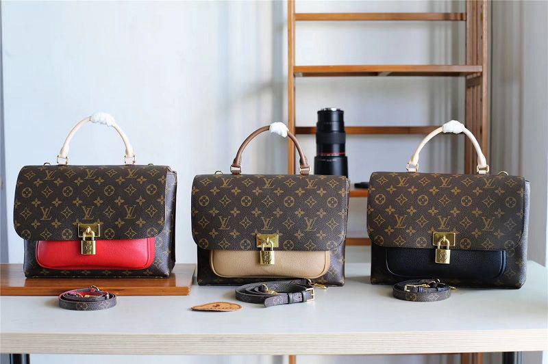 #m44286 l**is V*t*n 2019 monogram marignan messenger- coquelicot