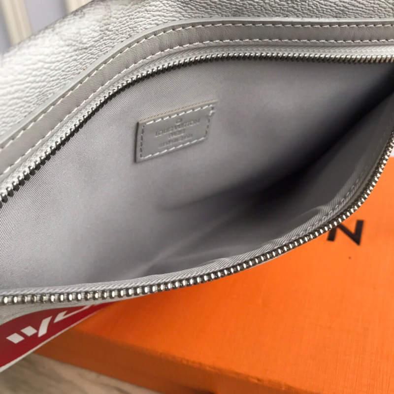 #m44640 l**is V*t*n ocher monogram denim flat messenger bag