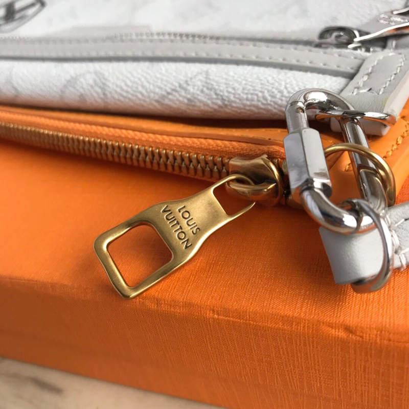 #m44640 l**is V*t*n ocher monogram denim flat messenger bag