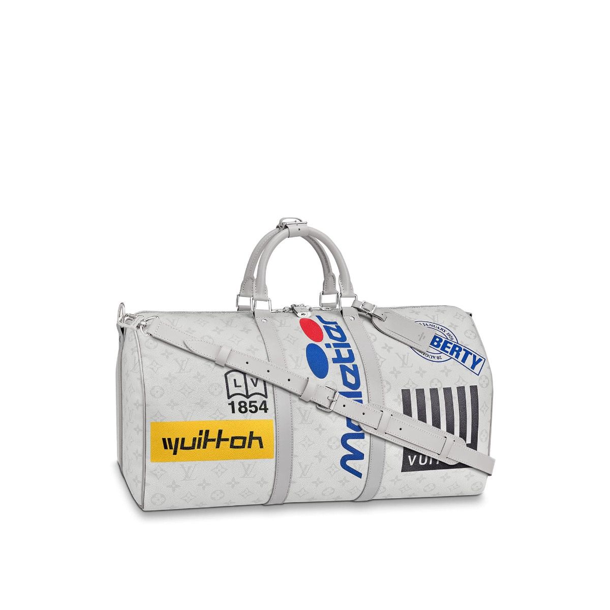 #m44643 l**is V*t*n 2019 historic monogram canvas keepall bandoulière 50-white