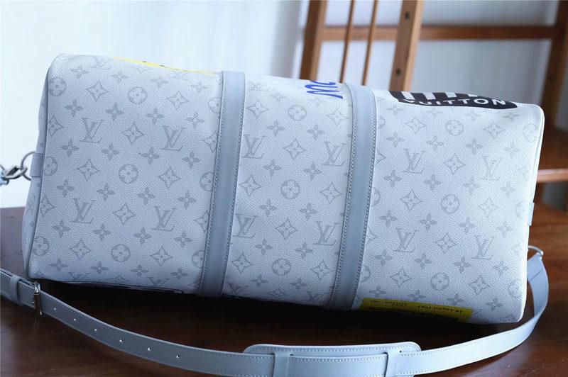 #m44643 l**is V*t*n 2019 historic monogram canvas keepall bandoulière 50-white