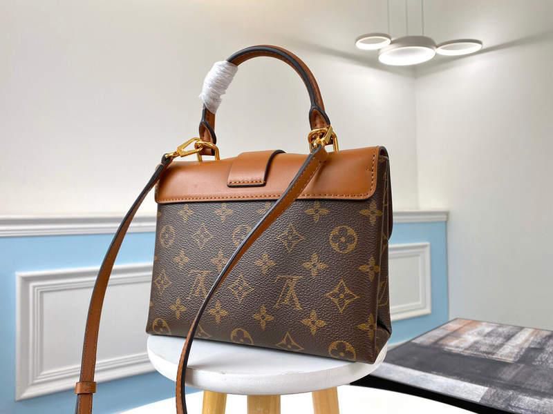 #m44654 l**is V*t*n monogram canvas locky bb-caramel