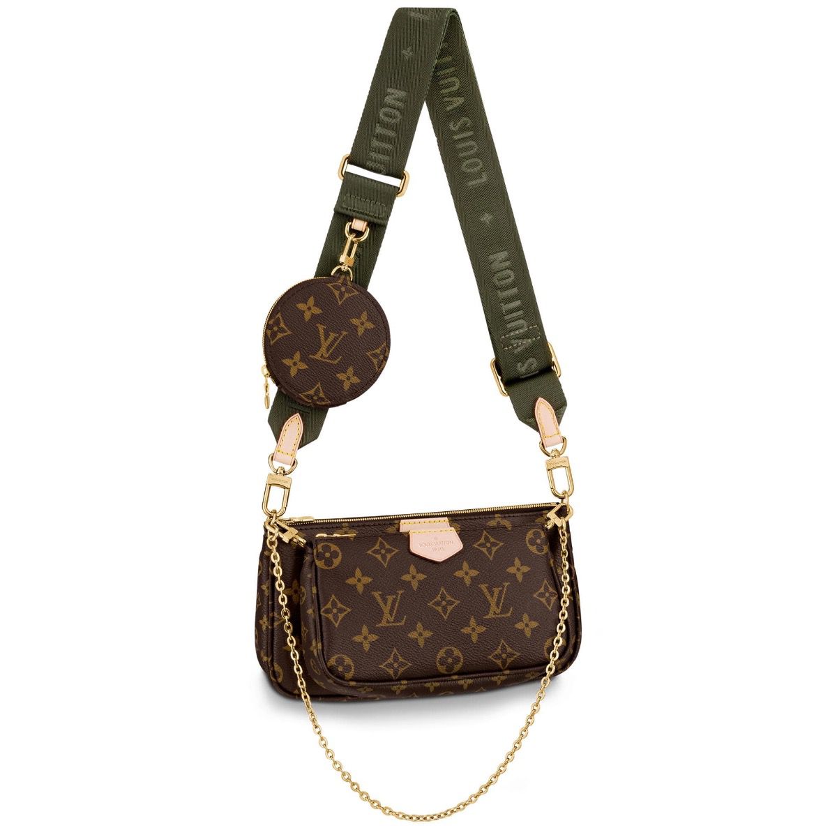 #m44813 l**is V*t*n 2019 monogram canvas multi pochette accessoires-khaki