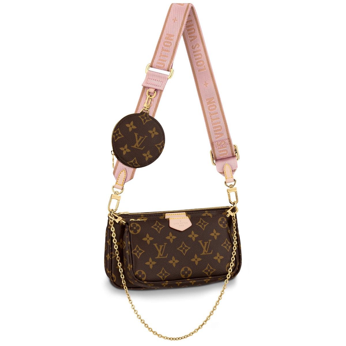 #m44840 l**is V*t*n 2019 monogram canvas multi pochette accessoires-rose clair