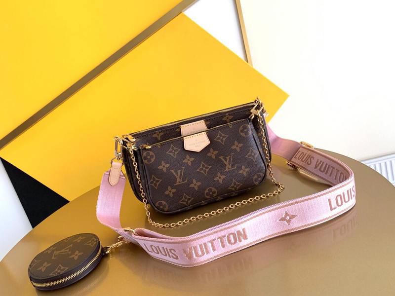 #m44840 l**is V*t*n 2019 monogram canvas multi pochette accessoires-rose clair