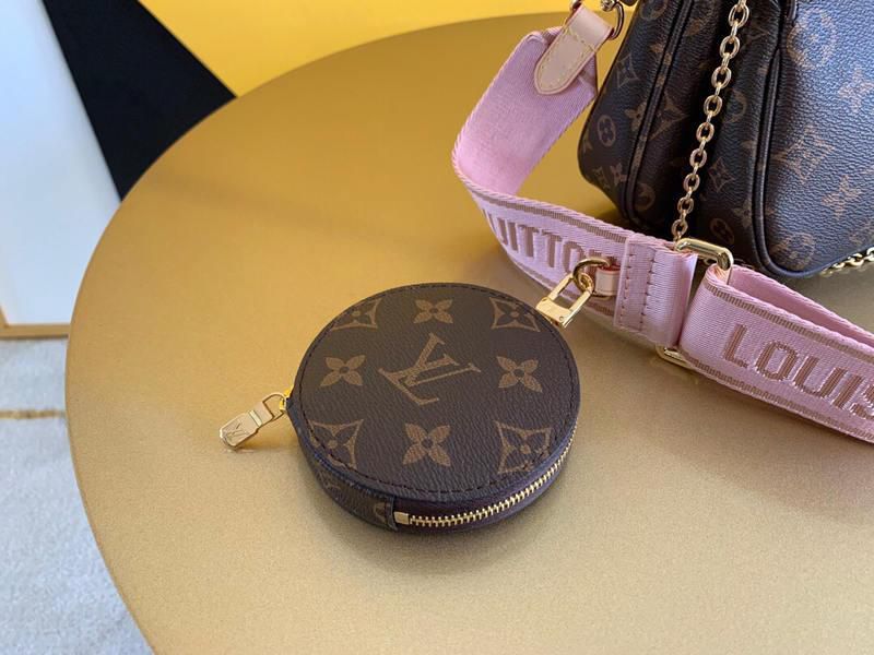 #m44840 l**is V*t*n 2019 monogram canvas multi pochette accessoires-rose clair