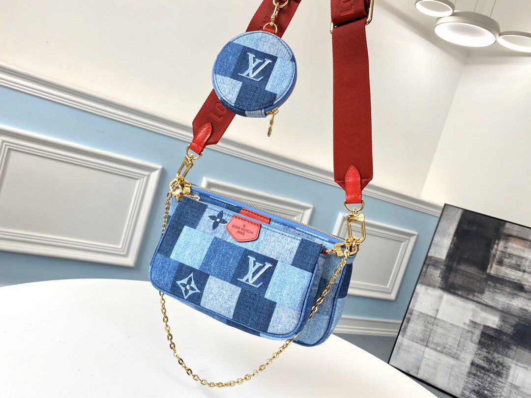 #m44990 l**is V*t*n 2020 monogram denim multi pochette accessoires
