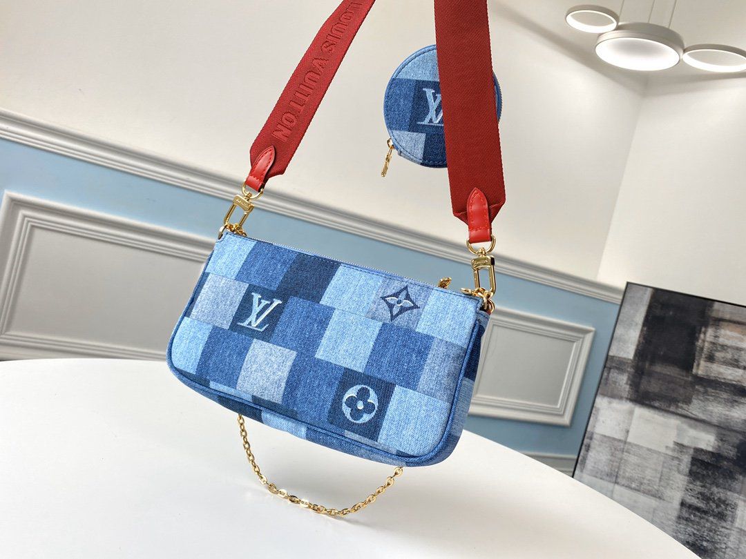 #m44990 l**is V*t*n 2020 monogram denim multi pochette accessoires