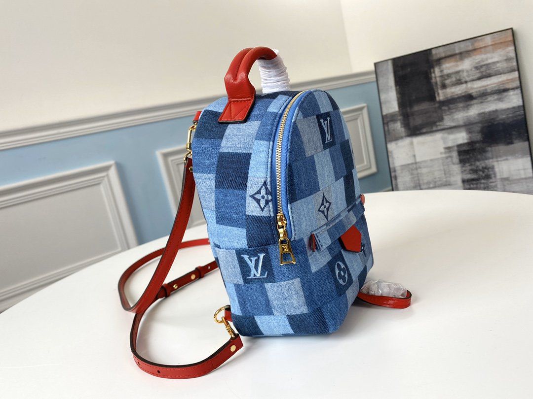 #m45043 l**is V*t*n 2020 monogram denim palm springs mini backpack