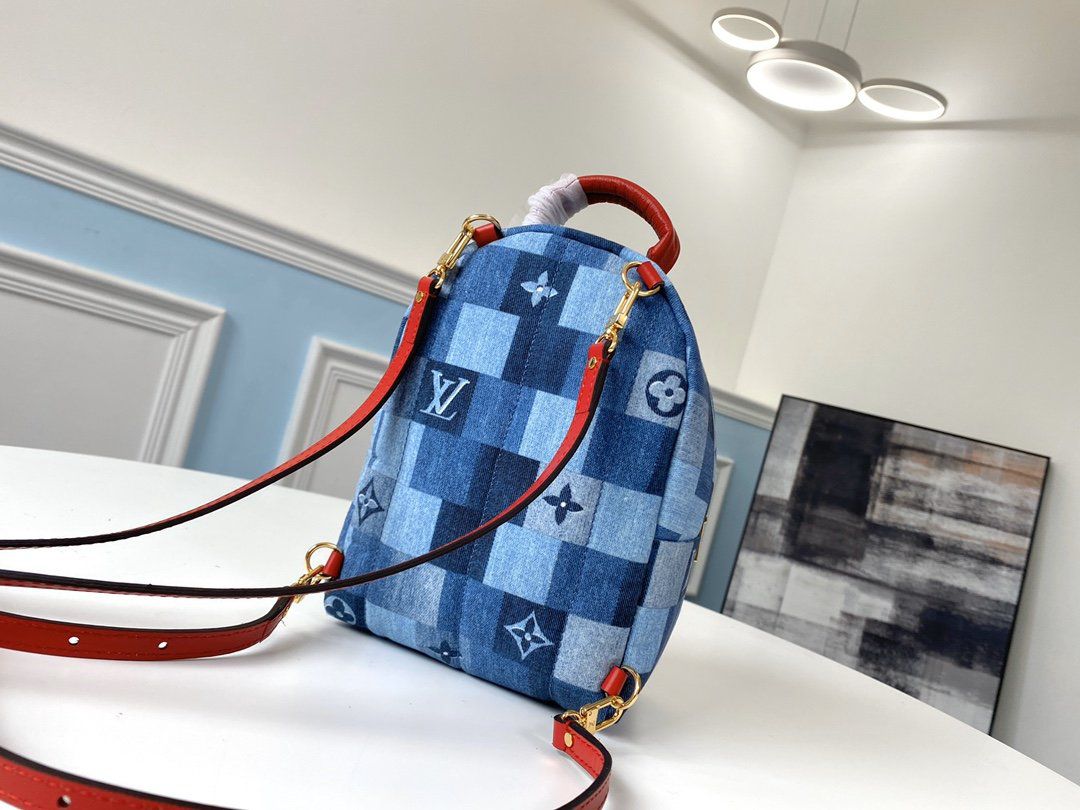 #m45043 l**is V*t*n 2020 monogram denim palm springs mini backpack