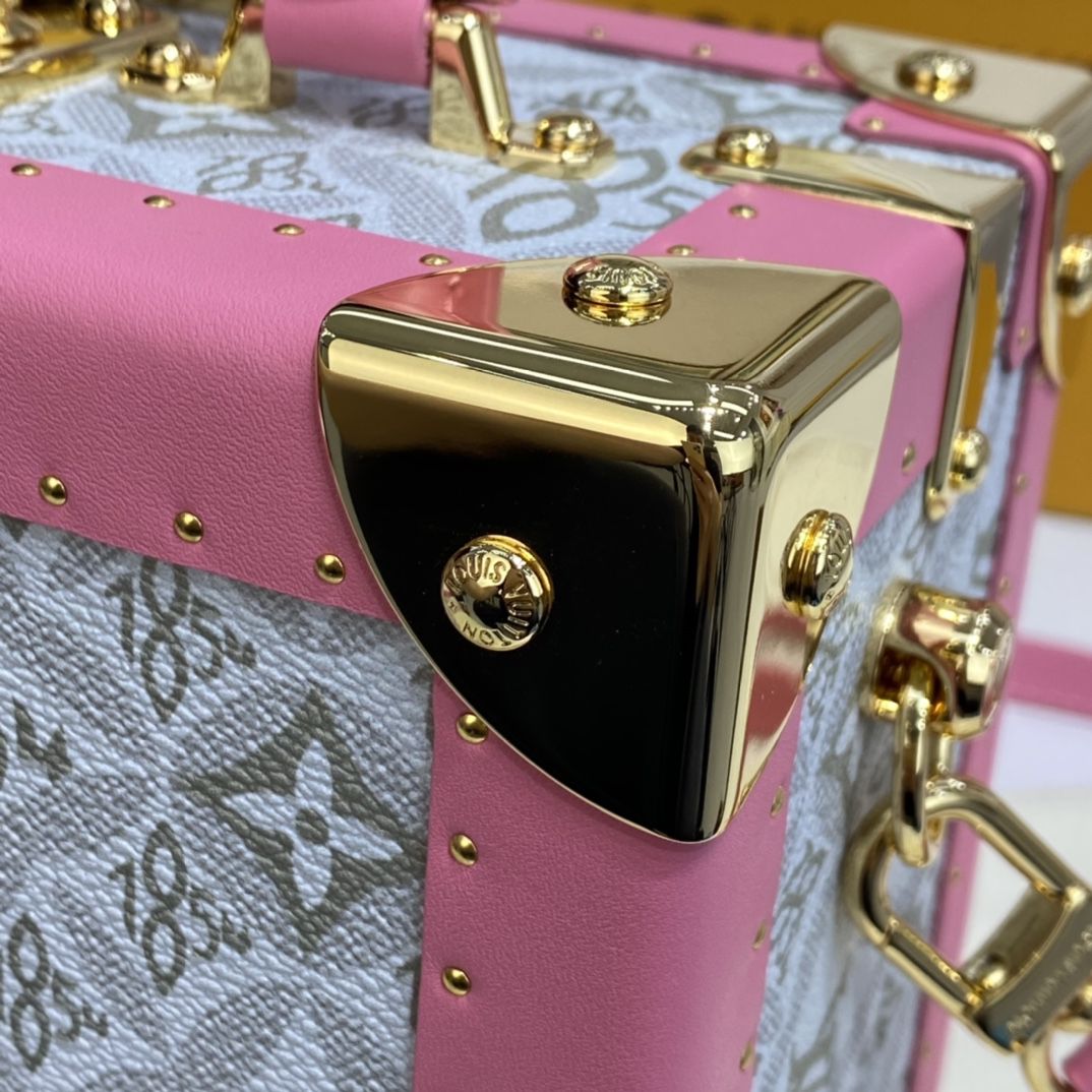 #m45673 l**is V*t*n monogram coated coffret trésor 20 valisette trésor-pink