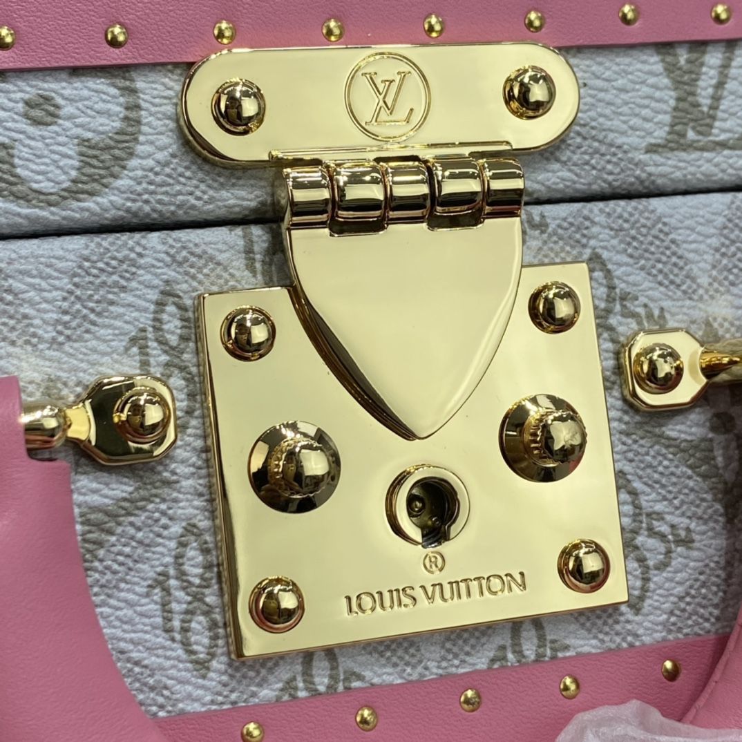 #m45673 l**is V*t*n monogram coated coffret trésor 20 valisette trésor-pink